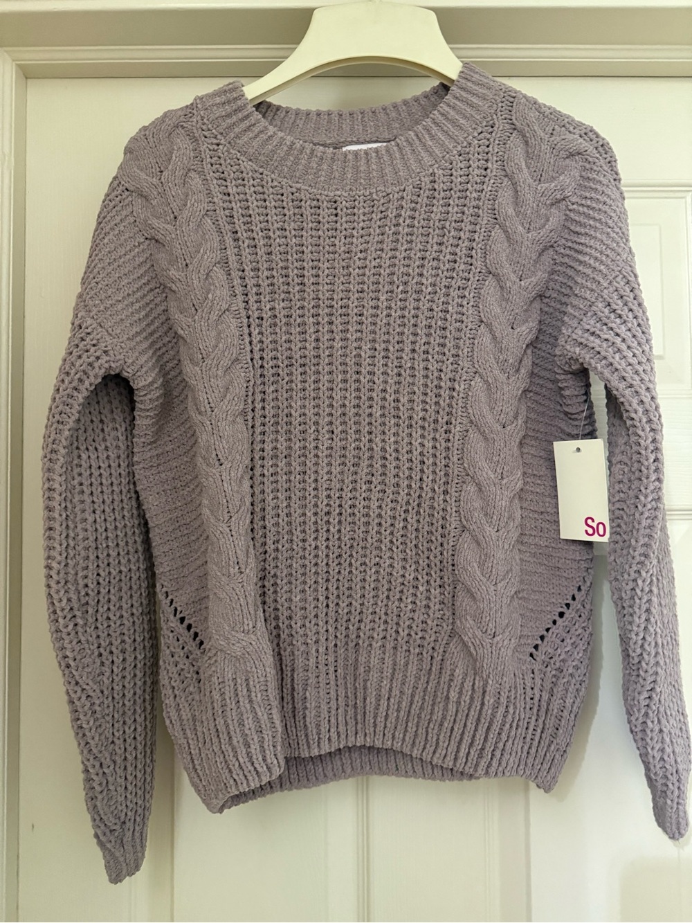 SO Cable-Detail Crewneck Sweater